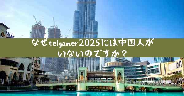 なぜtelgamer2025には中国人がいないのですか？