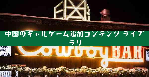 中国のギャルゲーム追加コンテンツ ライブラリ