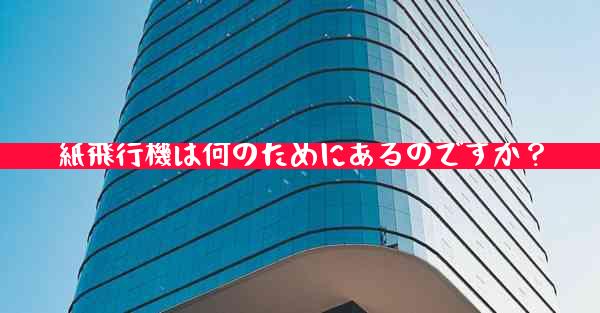 紙飛行機は何のためにあるのですか？