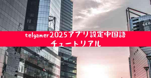 telgamer2025アプリ設定中国語チュートリアル