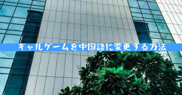 ギャルゲームを中国語に変更する方法