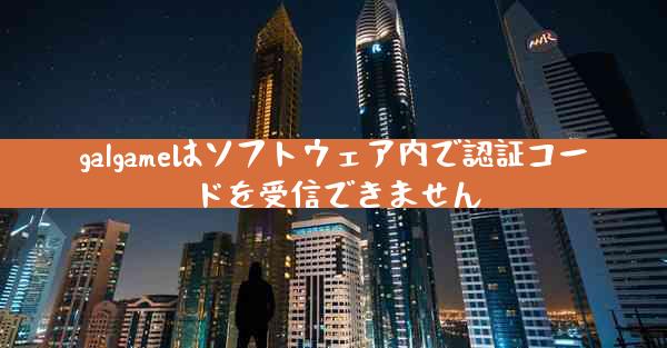 galgameはソフトウェア内で認証コードを受信できません